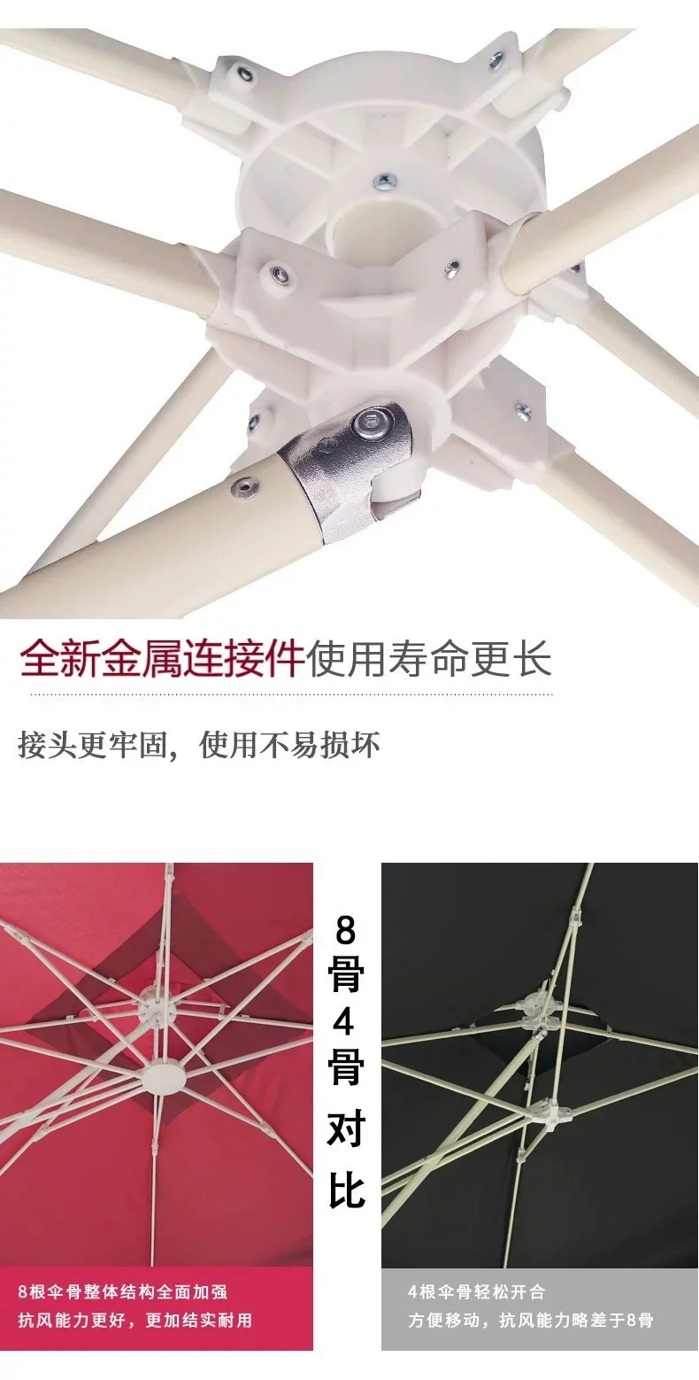 户外遮阳伞庭院岗亭伞摆摊商用太阳伞室外防晒雨伞防紫外线侧立伞场景