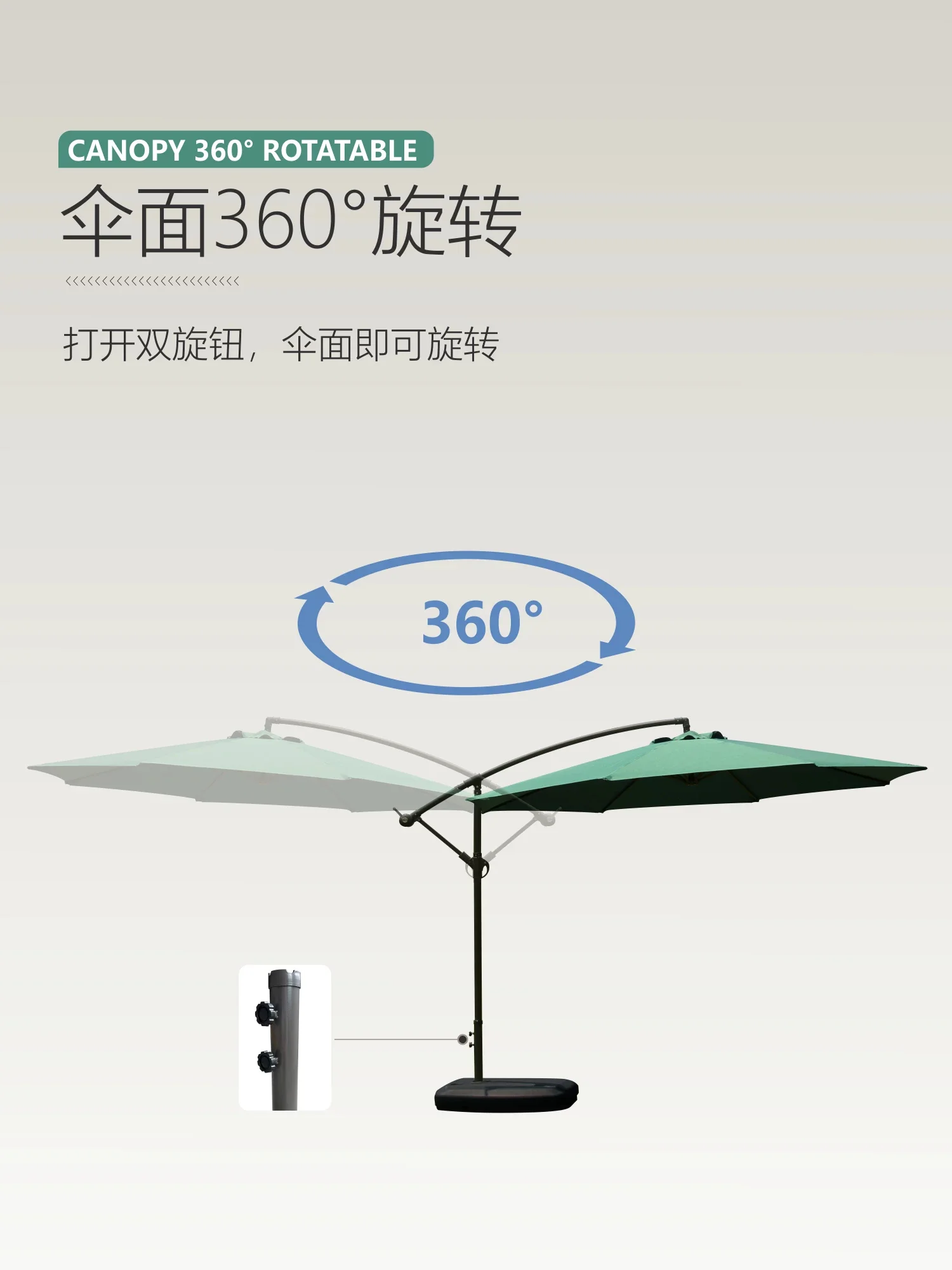 户外防雨遮阳伞广告伞庭院伞室外花园阳台大太阳伞摆摊商用香蕉伞细节
