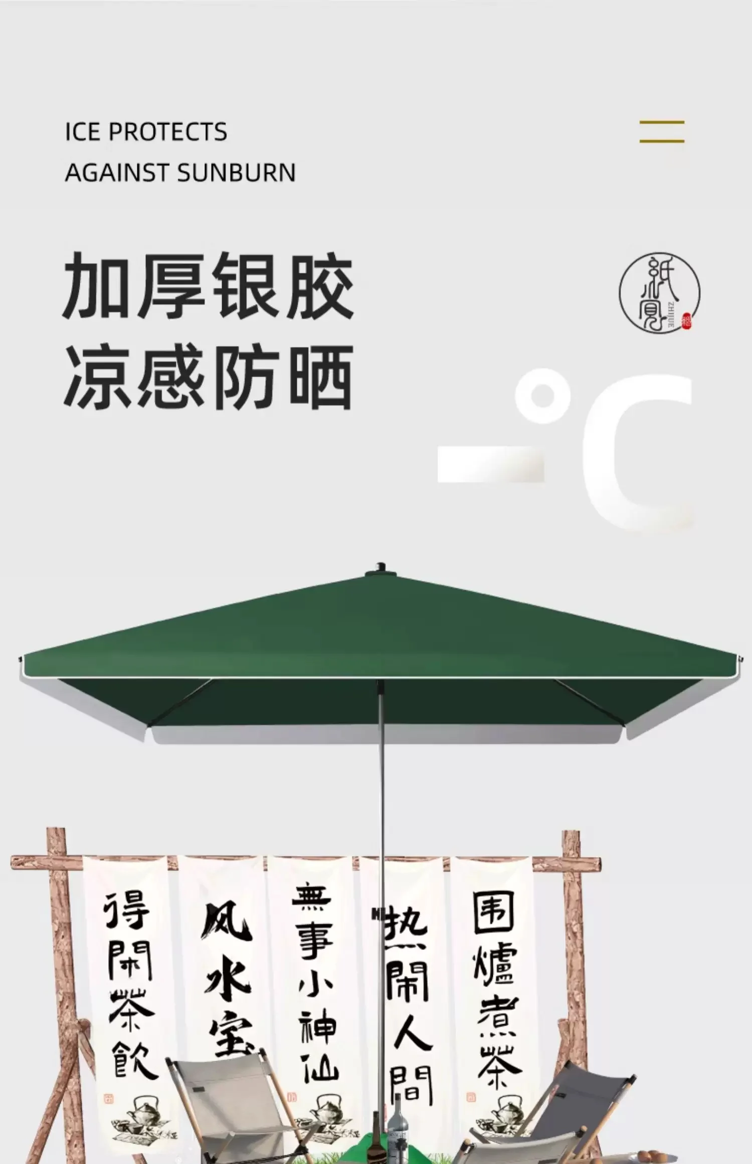 遮阳伞大伞户外摆摊太阳伞广告伞商用沙滩庭院大号折叠四方伞规格