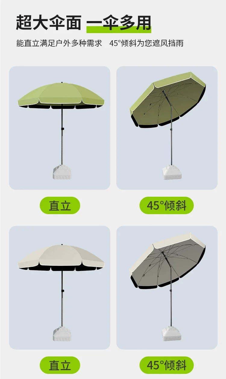 遮阳伞摆摊专用雨伞可倾斜大型户外太阳伞庭院伞雨棚双层黑胶伞面规格