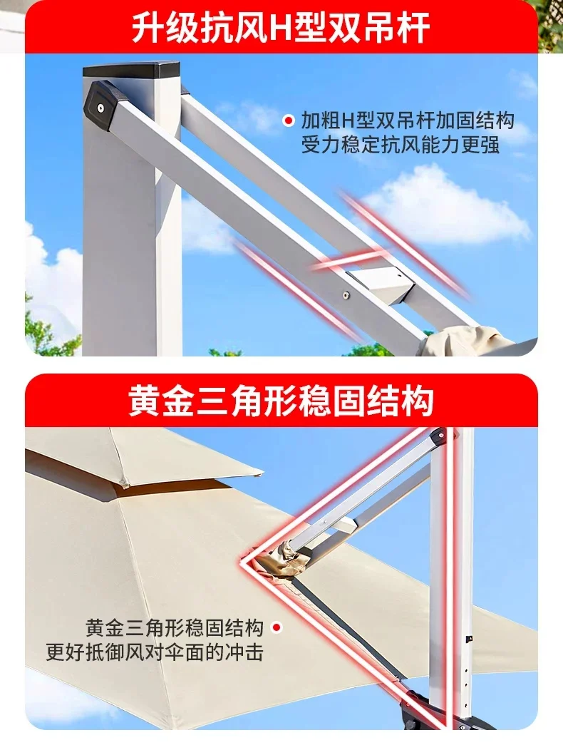 户外遮阳伞庭院伞棚太阳伞商用摆摊室外罗马伞花园别墅户外伞场景
