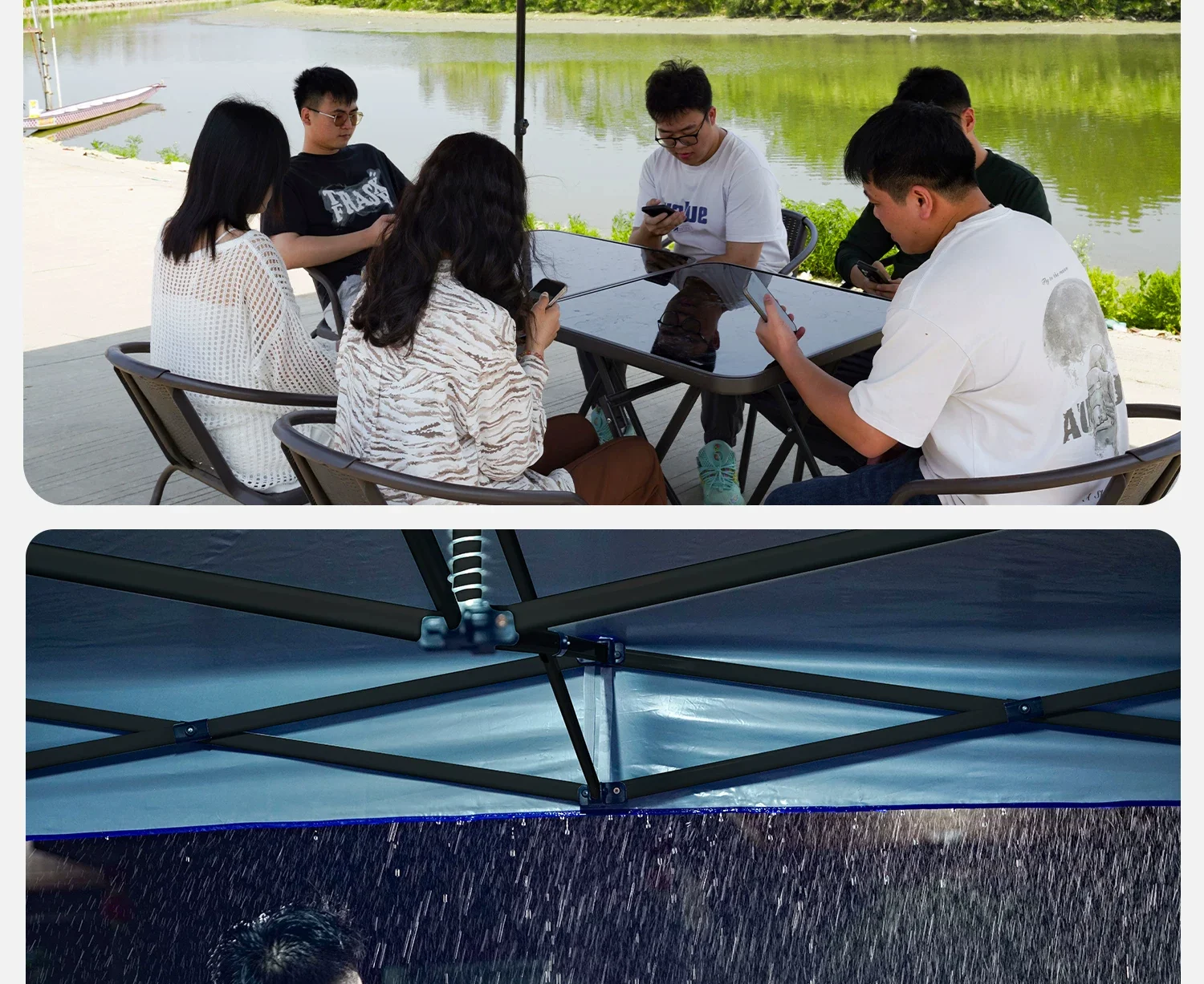 四脚伞帐篷雨棚伸缩式遮阳棚户外摆摊太阳伞防雨棚子四角折叠雨伞规格