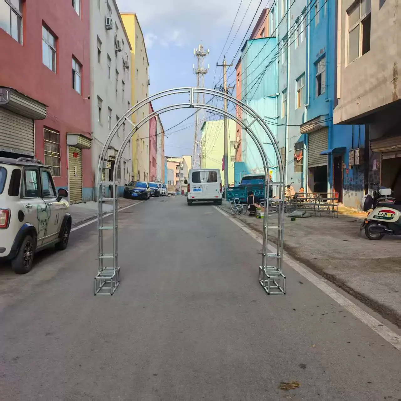 拱门新款桁架弧形道具半圆铁艺婚庆舞台户外拱形架子布置装饰婚礼细节
