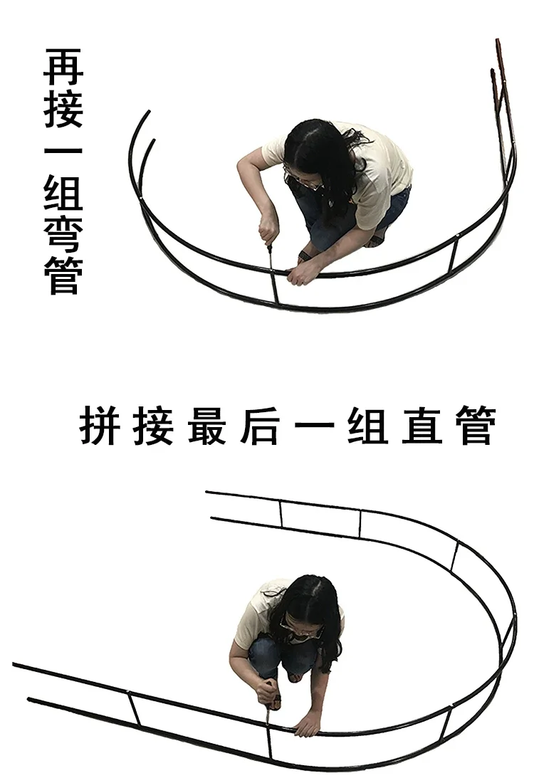防锈铁艺拱门爬藤花架子可定制花园庭院景观葡萄架月季花爬藤架子场景
